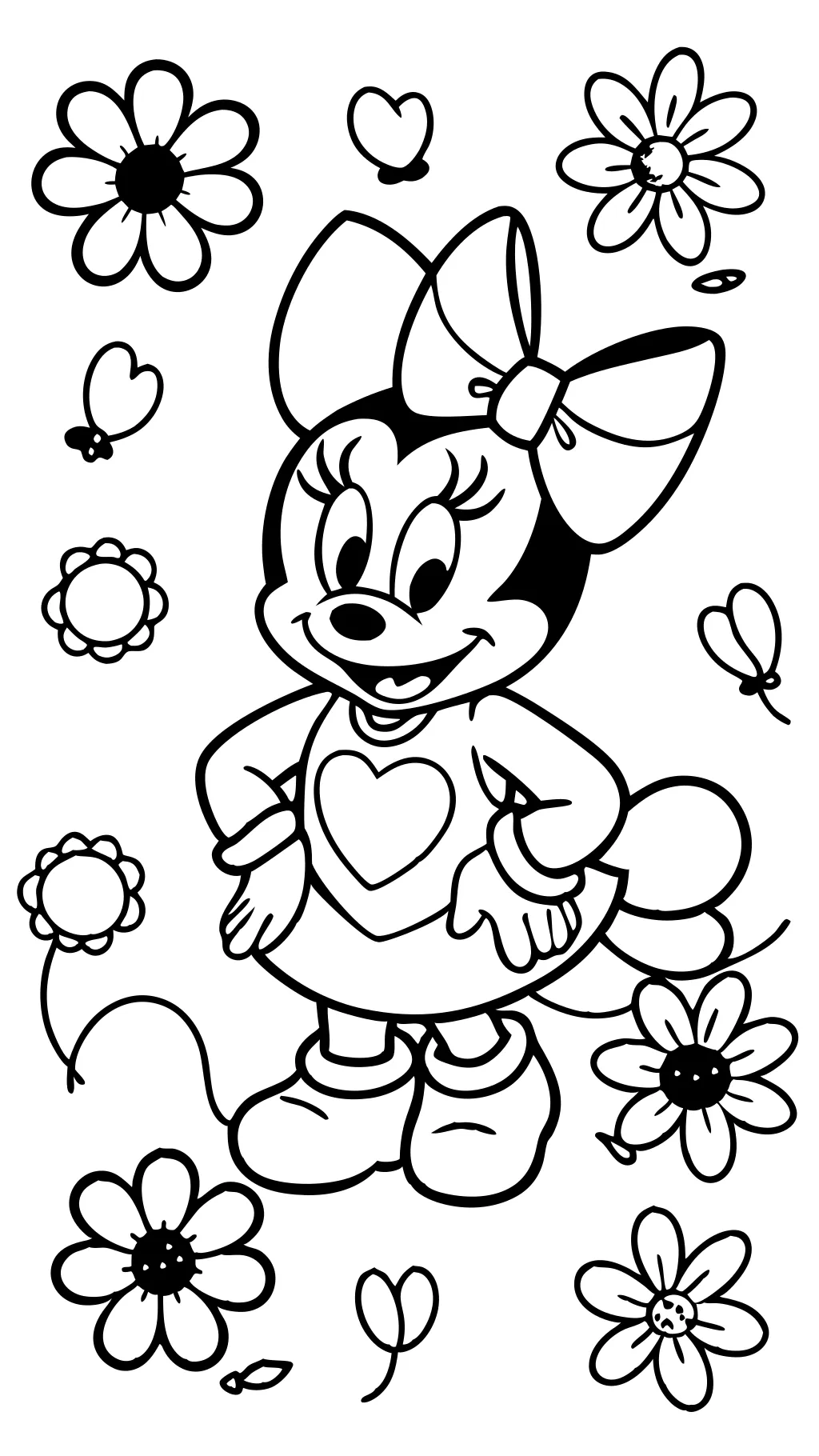 coloriages imprimables Minnie Mouse